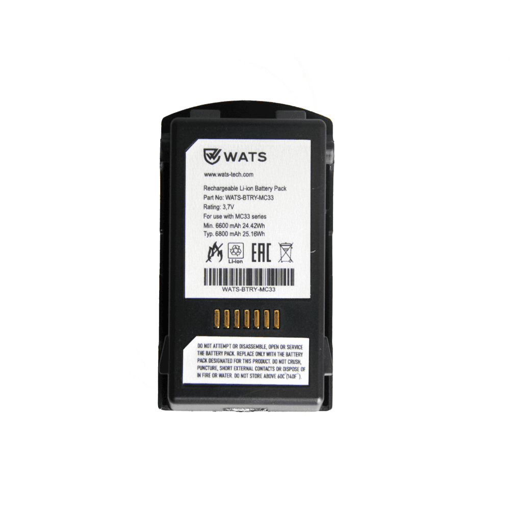 Аккумулятор WATS для ТСД Zebra MC32/MC33, 6800 mAh